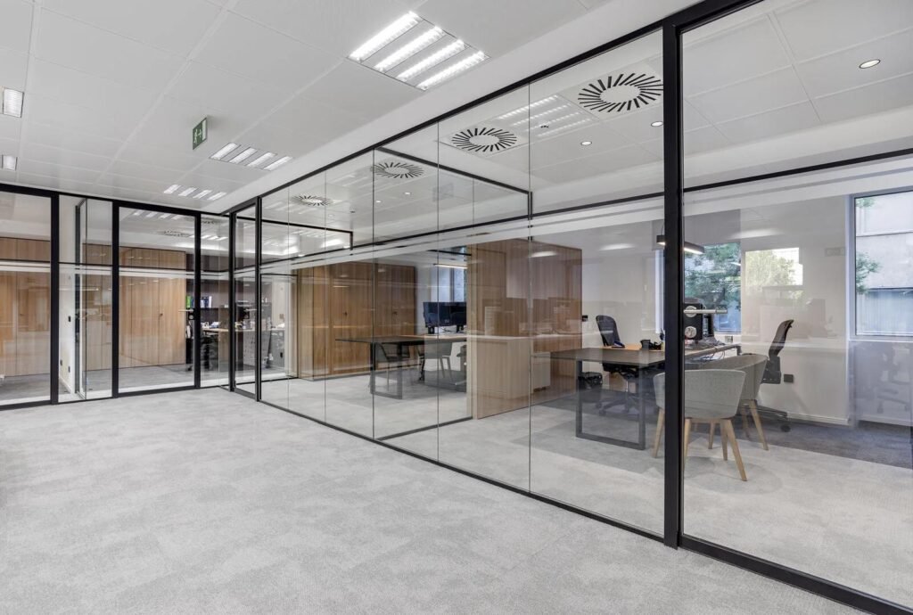 Modular glass partitions in Vijayawada by Styling Space